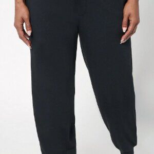 AnyBody Tall Cozy Knit Jogger , Black Sz a69213